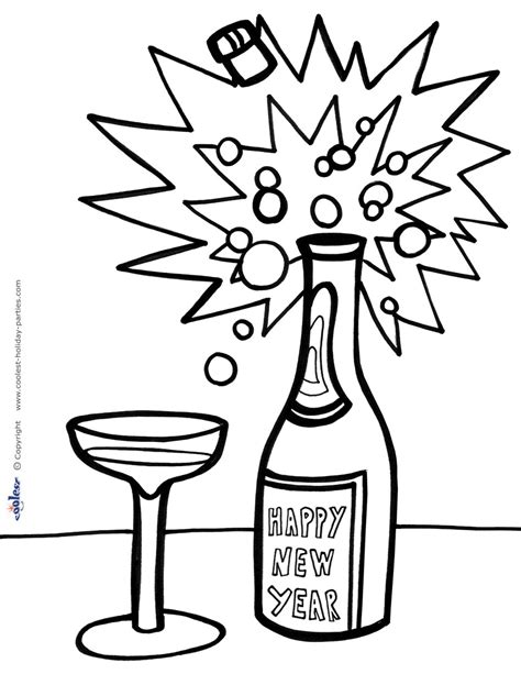 New Years Printable Coloring Pages
